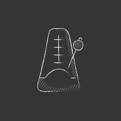 Metronome. Drawn in chalk icon.