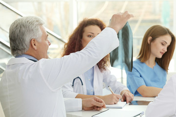 Doctors examined X-ray in office