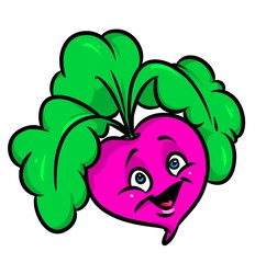 Cheerful vegetable cartoon  isolated image illustration