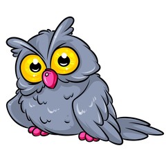 Owl cartoon illustration  isolated image animal character

