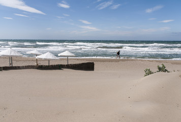 Fototapeta na wymiar Playa Real de Zaragoza en la costa de Marbella, Málaga 