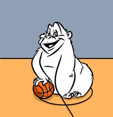 Invisible Gorilla psychological experiment cartoon illustration
