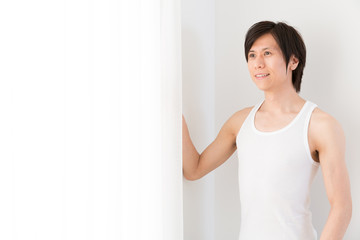 young asian man exercise image