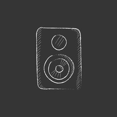 MP3 player. Drawn in chalk icon.
