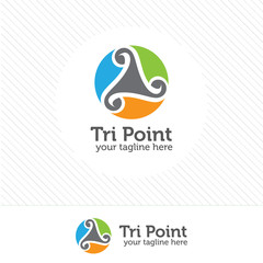 Abstract triangle loop logo. Triangle vector design.