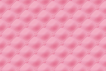 seamless pink background made of a regular grid of connected shapes framing a soft upholstery pattern