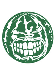 melon watermelon monster face horror halloween pumpkin evil creepy