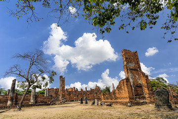 Obraz premium World Heritage Site at Wat Phra Si Sanphet. Ayutthaya, Thailand.