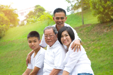 Multi-Generation Asian Family