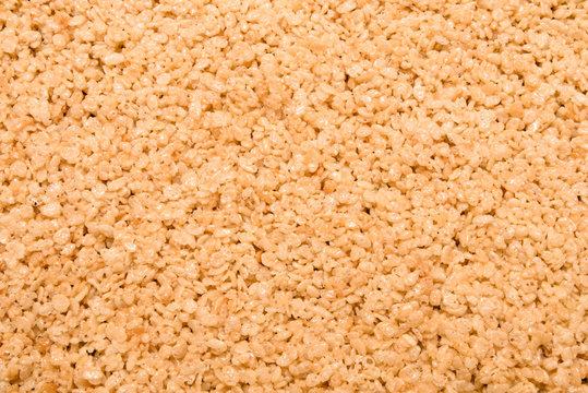 Crispy rice treat background, rice crispy and marshmallow cookies
