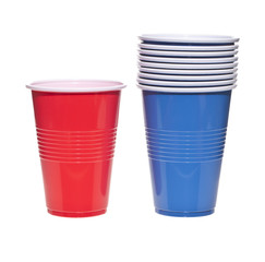 empty plastic cups
