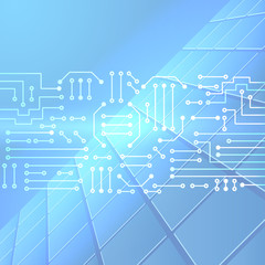 Drawing modern electronic circuit on cells pattern