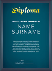 Diploma, certificate design template