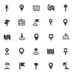 Location icon set
