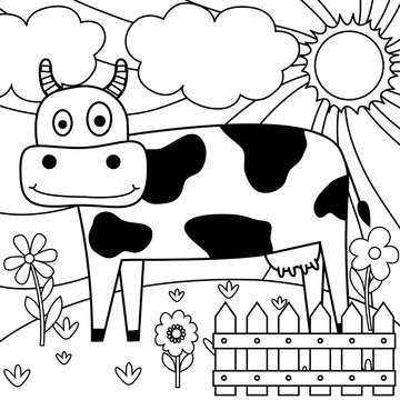 drawing paper with dairy cow design