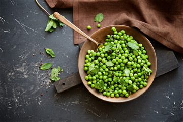 Green peas with mint and butter

