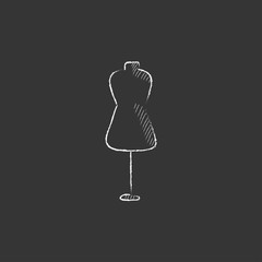 Mannequin. Drawn in chalk icon.
