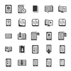 Reading icon set