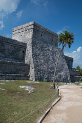 Tulum Mexico Mayan Ruins - Castillo / Temple of the Diving God and Temple of the Initial Series