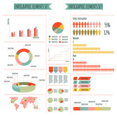 Medicine info graphic set of elements human's health