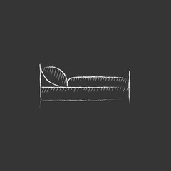 Bed. Drawn in chalk icon.