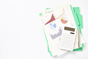 Office supply. Top view with copy space.