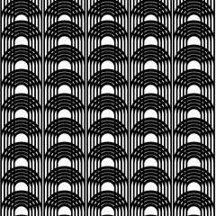 Abstract geometric pattern with curve lines, stripes. A seamless vector background.