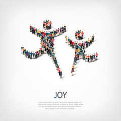 joy people sign 3d