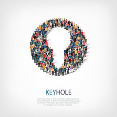 keyhole people sign
