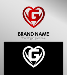 Letter G logo icon design template elements
