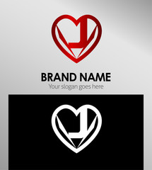 Letter J logo icon design template elements

