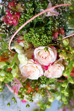 Image of beautiful colorful fresh flowers bouquet