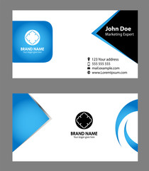 Obraz premium Blue business card 