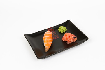 Image of tasty nigiri with salmon