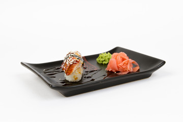 Image of tasty nigiri with blackhead