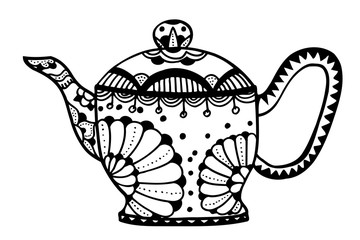 Teapot isolated vector