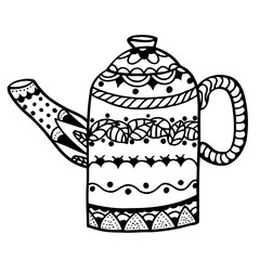 Teapot isolated vector