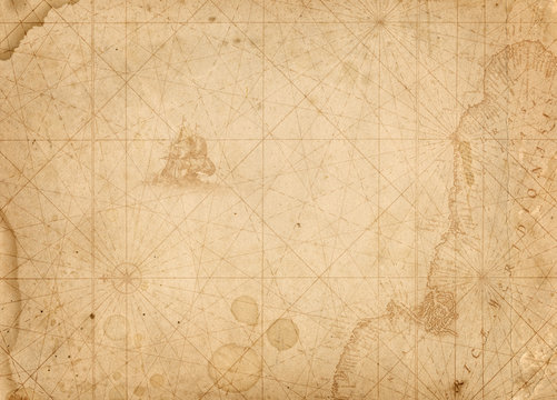 old nautical treasure map background