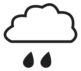Cloud and rain silhouette