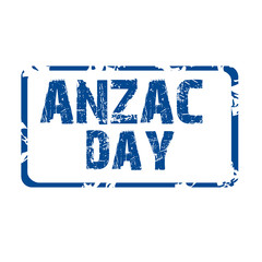 Fototapeta premium Vector illustration of a stamp for Happy Anzac Day.