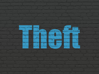 Privacy concept: Theft on wall background
