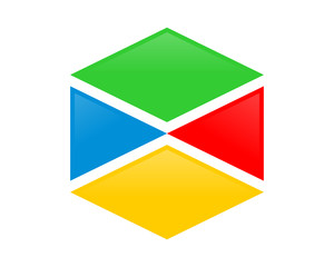 Obraz premium Initial X Cube Shape