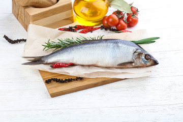 Herring with onion and rosemary