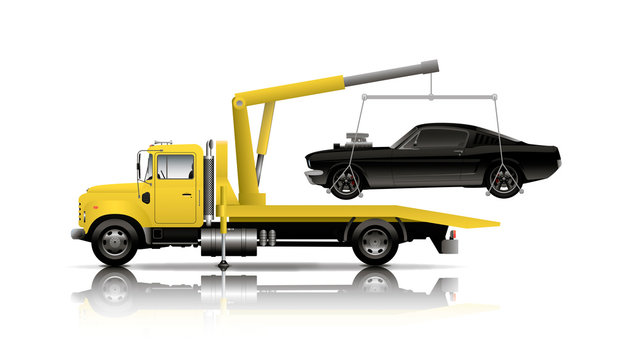 YELLOW TOW TRUCK