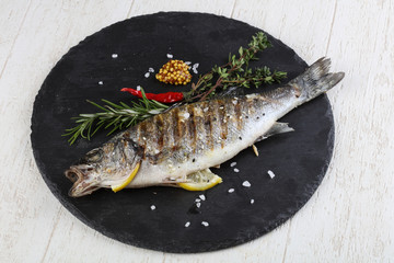 Grilled seabass