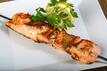 Grilled salmon bbq