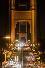 Obrazy  most złotej bramy w nocy