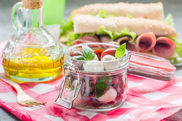 Mozzarella and tomato salad