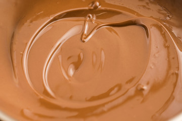 Background of melted milk chocolate