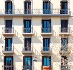 row of balconies